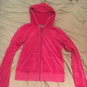 Juicy Couture zip up with decal on the back